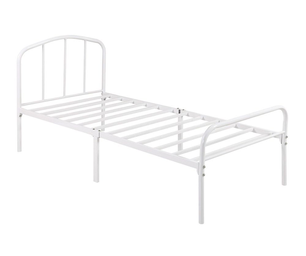 LPD Milton White Metal Bed Frame
