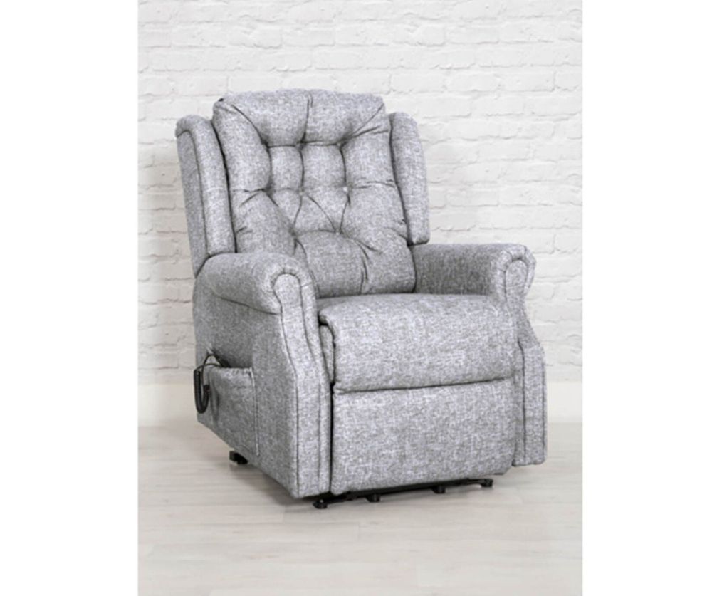 Furniture Link Milton Zinc Fabric Twin Motor Lift and Rise Recliner Chair