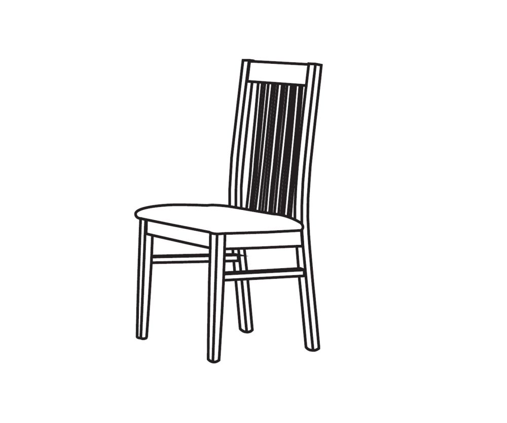 SM Italia Mistral Wooden Dining Chair in Pair
