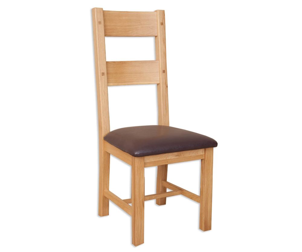 Melbourne Natural Oak Dining Chair in Pair