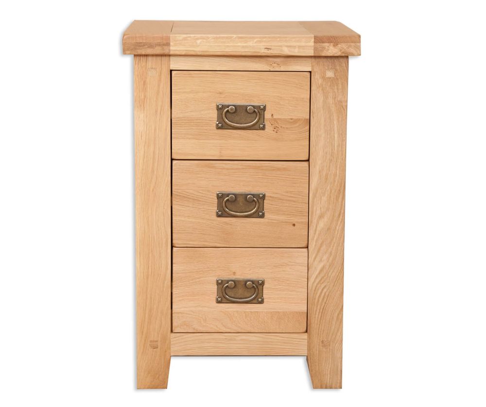 Melbourne Natural Oak 3 Drawer Bedside Cabinet