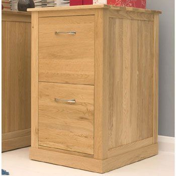 Baumhaus Mobel Oak 2 Drawer Filing Cabinet
