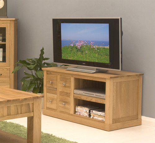 Baumhaus Mobel Oak 4 Drawer Television Cabinet