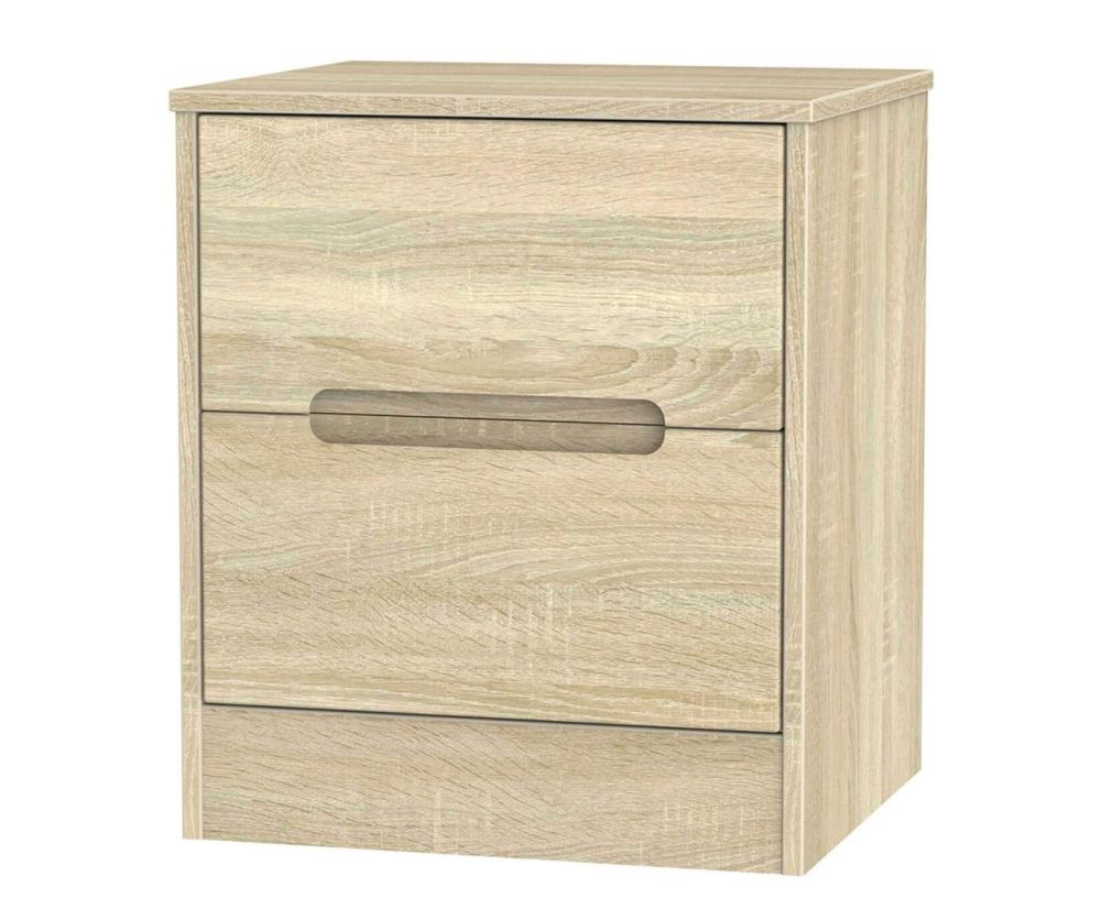 Welcome Furniture Monaco Bardolino 2 Drawer Locker Bedside Cabinet