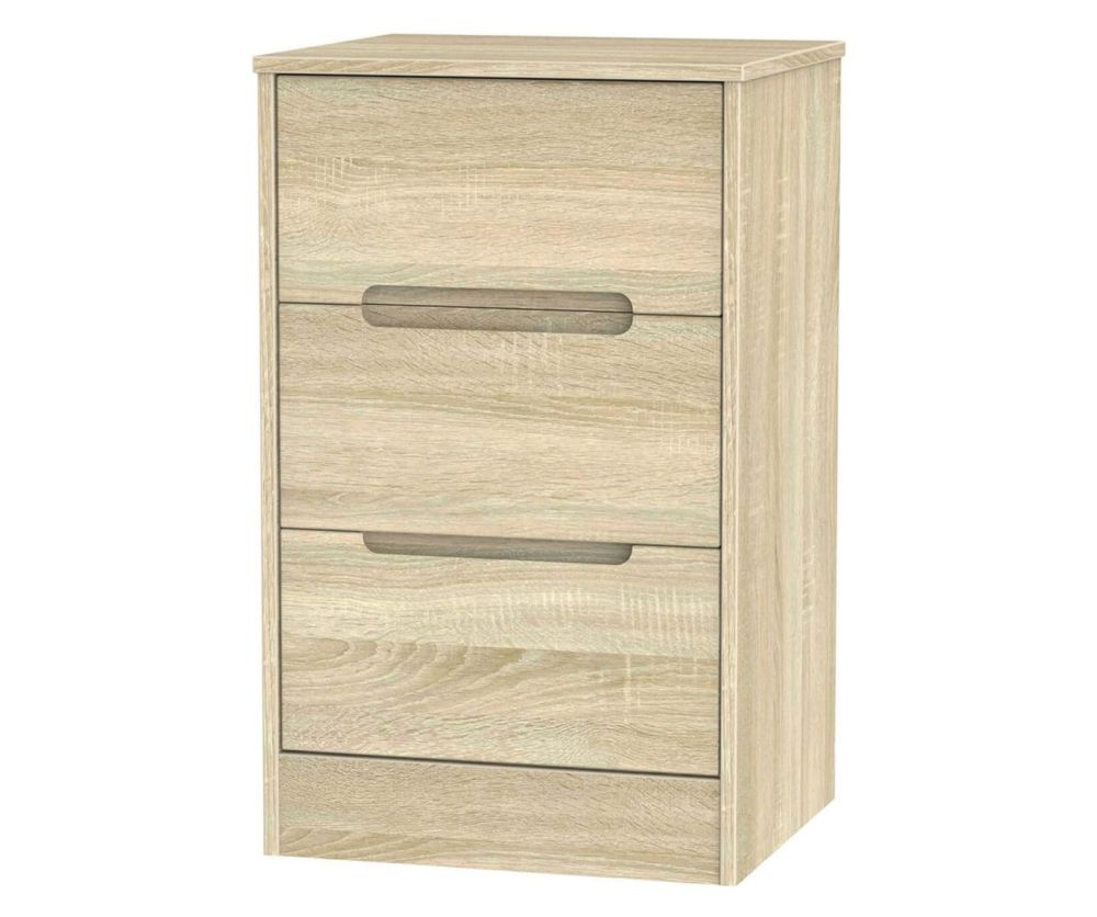 Welcome Furniture Monaco Bardolino 3 Drawer Locker Bedside Cabinet