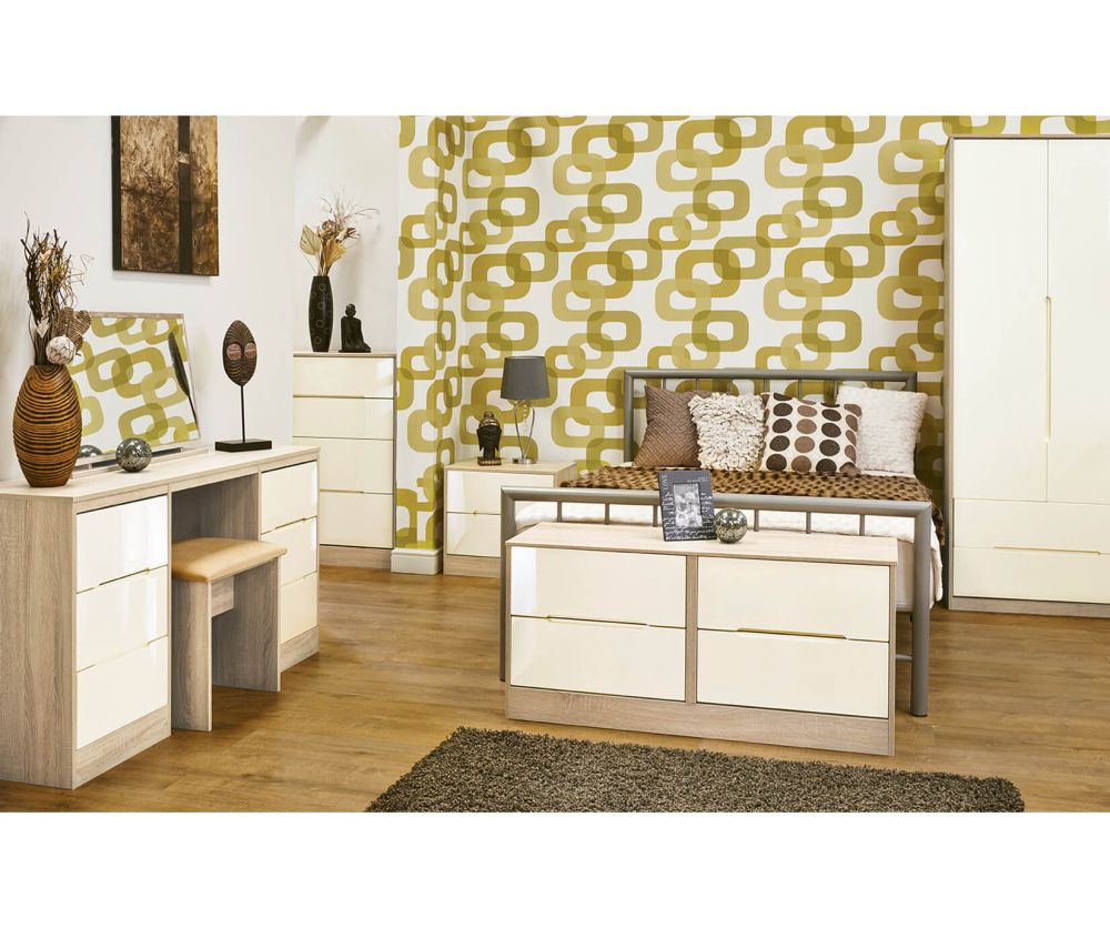 Welcome Furniture Monaco Gloss 4 Drawer Bed Box