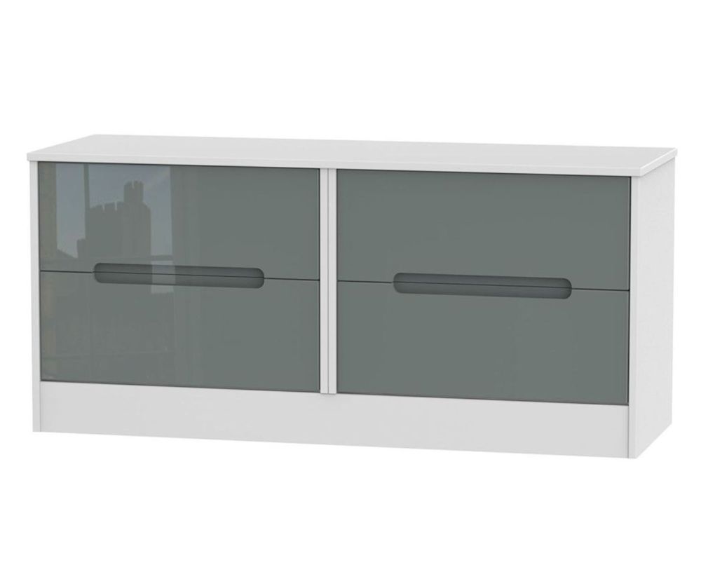 Welcome Furniture Monaco Grey and White 4 Drawer Bed Box