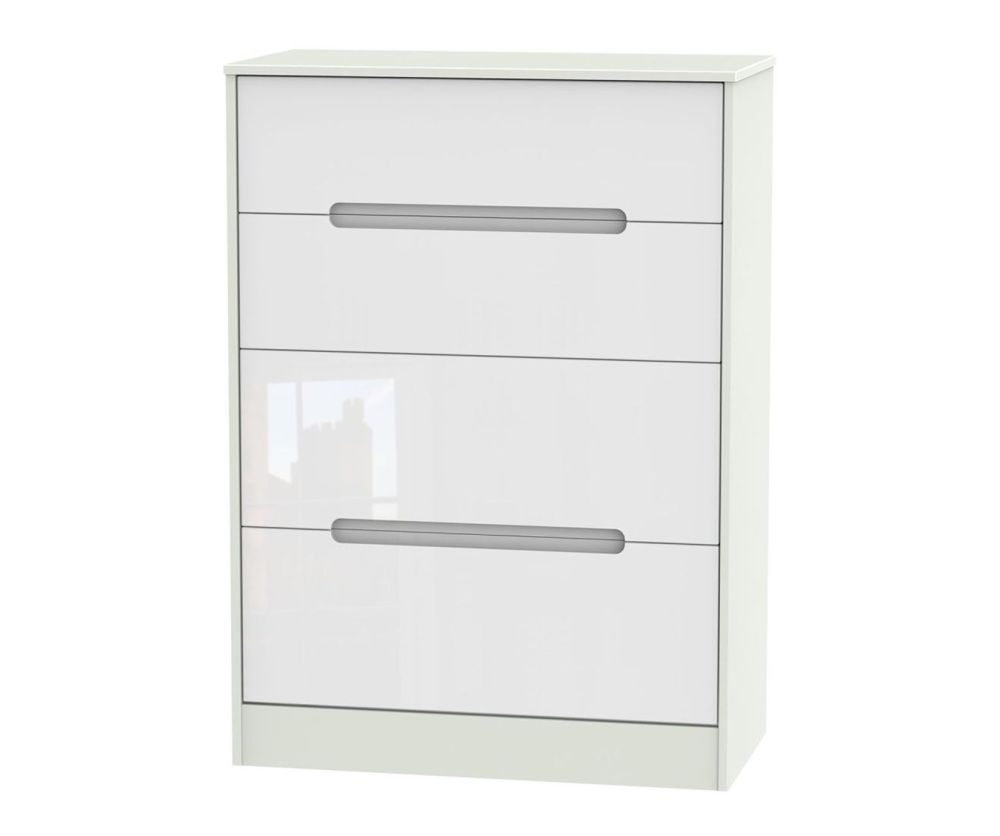 Welcome Furniture Monaco White and Kashmir 4 Drawer Deep Chest