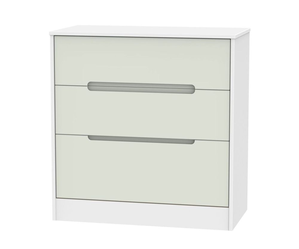 Welcome Furniture Monaco Kaschmir and White 3 Drawer Deep Chest