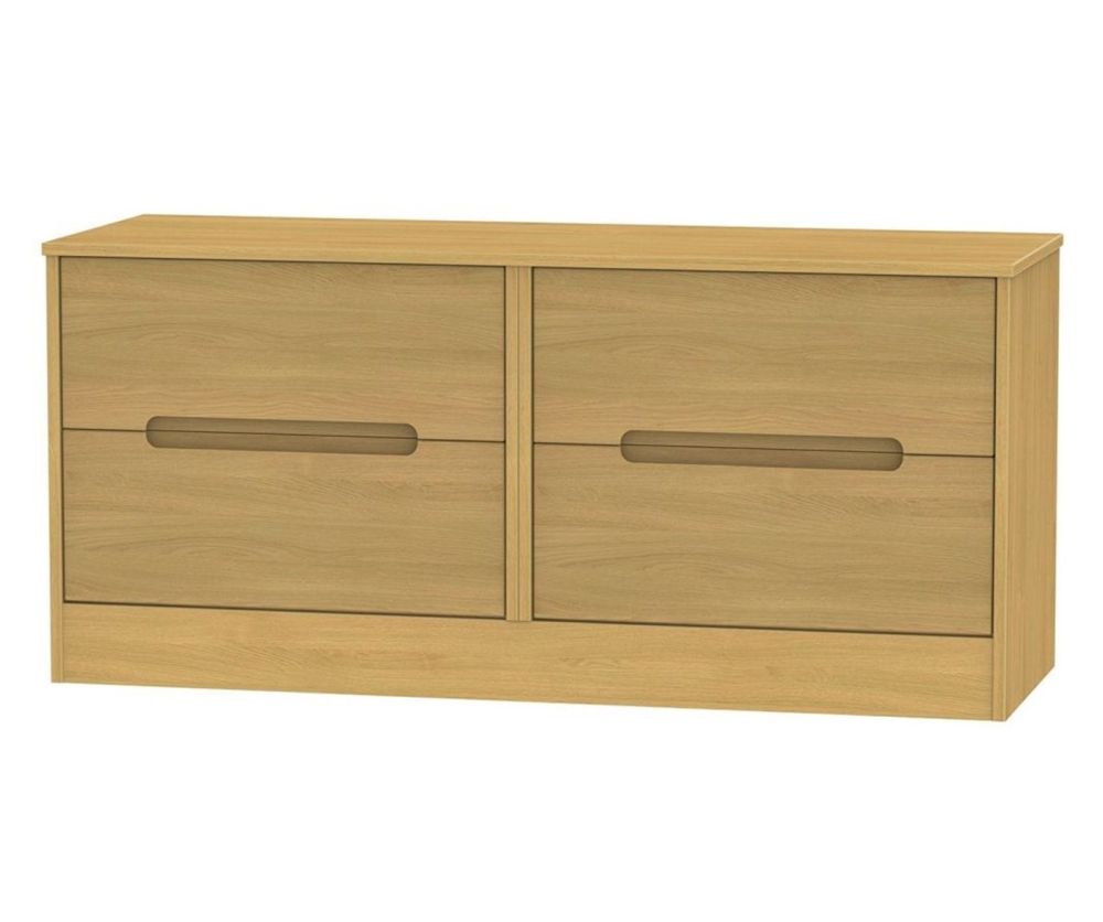 Welcome Furniture Monaco Modern Oak 4 Drawer Bed Box