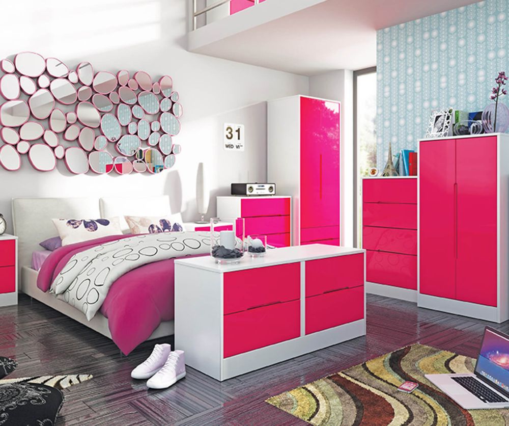 Welcome Furniture Monaco Gloss 4 Drawer Bed Box