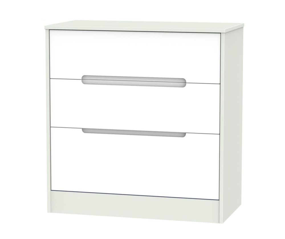 Welcome Furniture Monaco White and Kashmir 3 Drawer Deep Chest