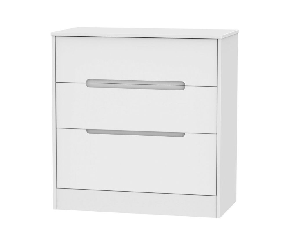 Welcome Furniture Monaco White 3 Drawer Deep Chest