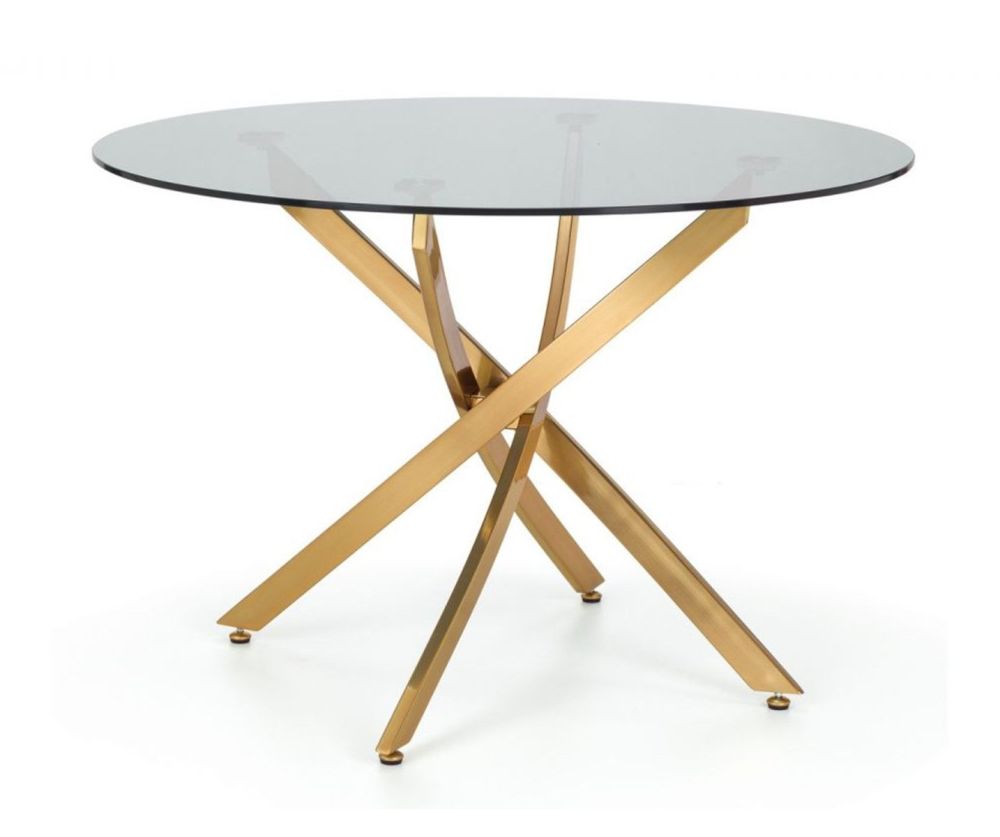 Julian Bowen Montero Glass Round Dining Table Only
