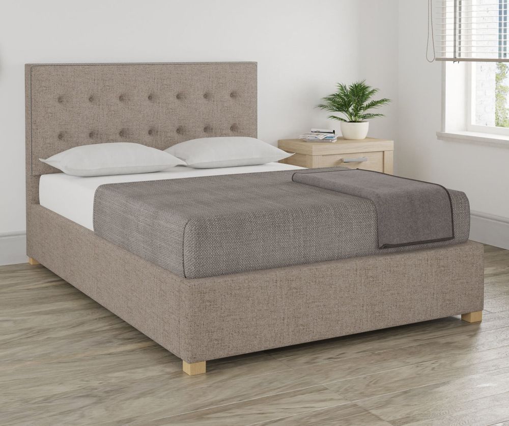 Aspire Monument Yorkshire Knit Mineral Fabric Ottoman Bed