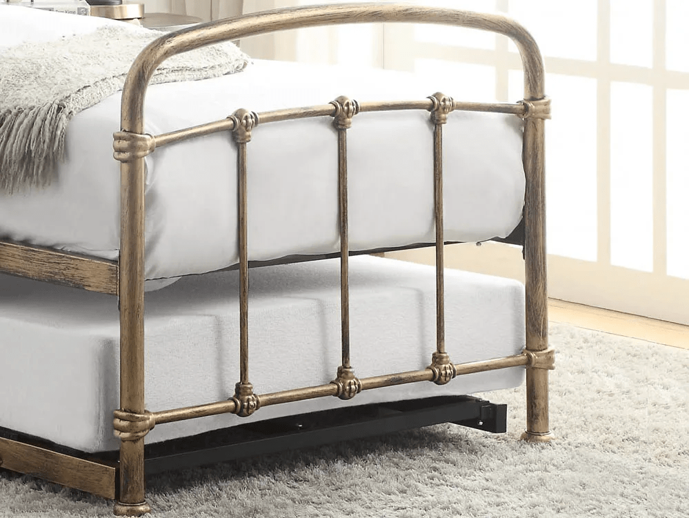 Flintshire Furniture Mostyn Antique Bronze Metal Guest Bed