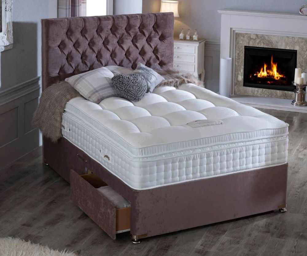 Dura Beds Natural 3500 Gold Divan Bed Set