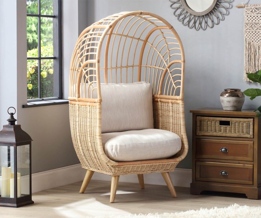 Desser Cocoon Natural Frame Rattan Chair