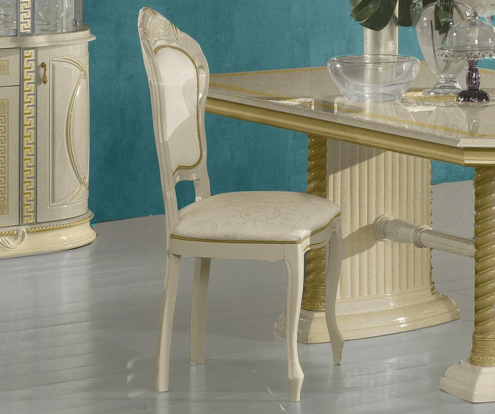 Ben Company New Venus Beige Italian Dining Chair in Pair