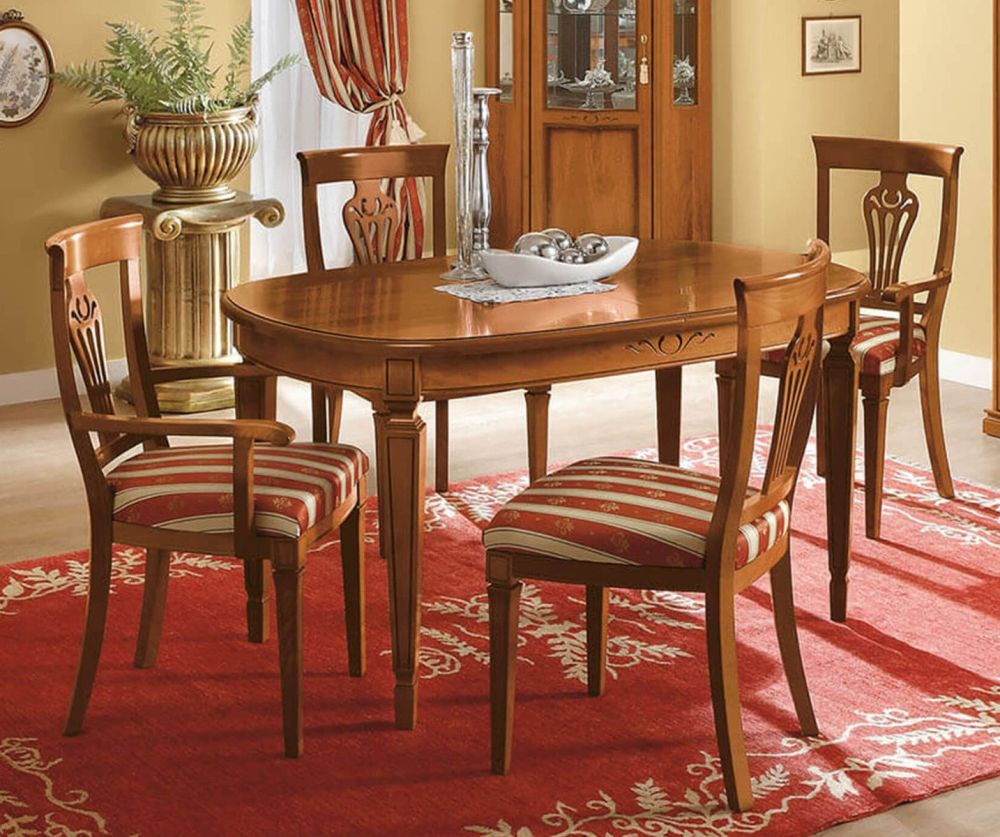 Camel Group Nostalgia Walnut Small Extension Dining Table with 6 Chairs