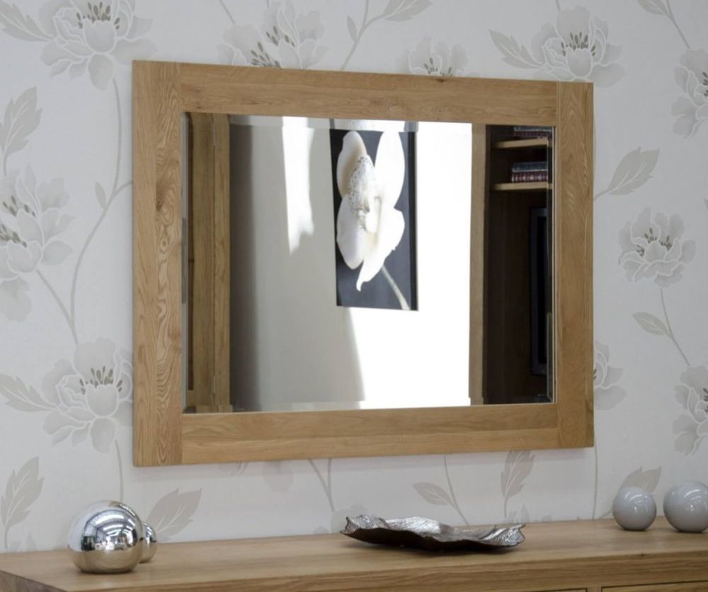 Homestyle GB Oak Rectangular Small Wall Mirror