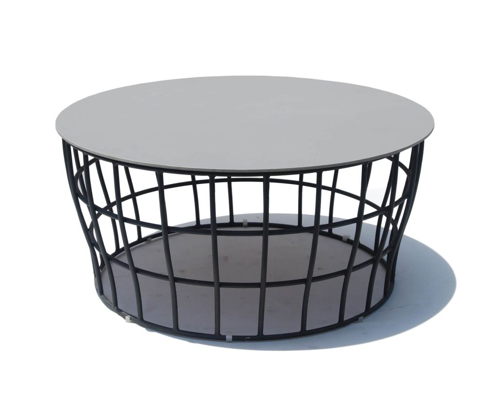 Skyline Design Optik Carbon Matt Large Round Coffee Table