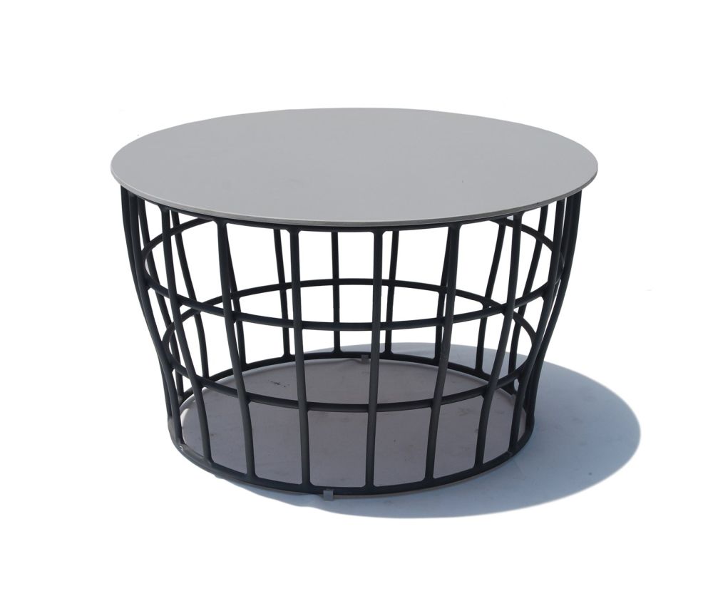 Skyline Design Optik Carbon Matt Medium Round Coffee Table