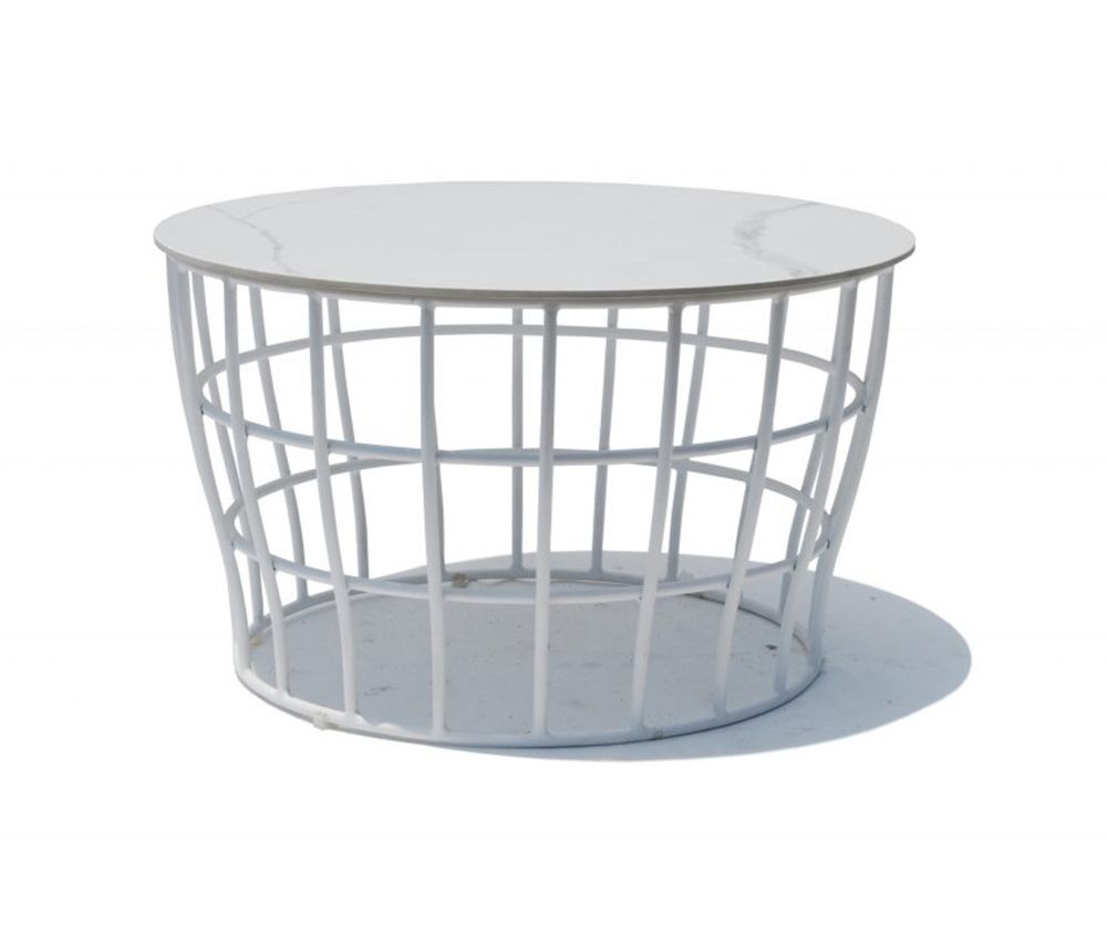 Skyline Design Optik White Matt Medium Round Coffee Table