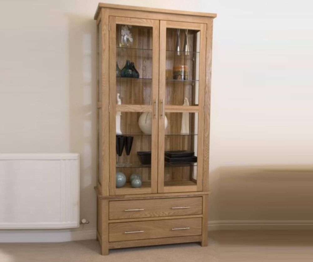 Homestyle GB Opus Oak Glass Display Cabinet