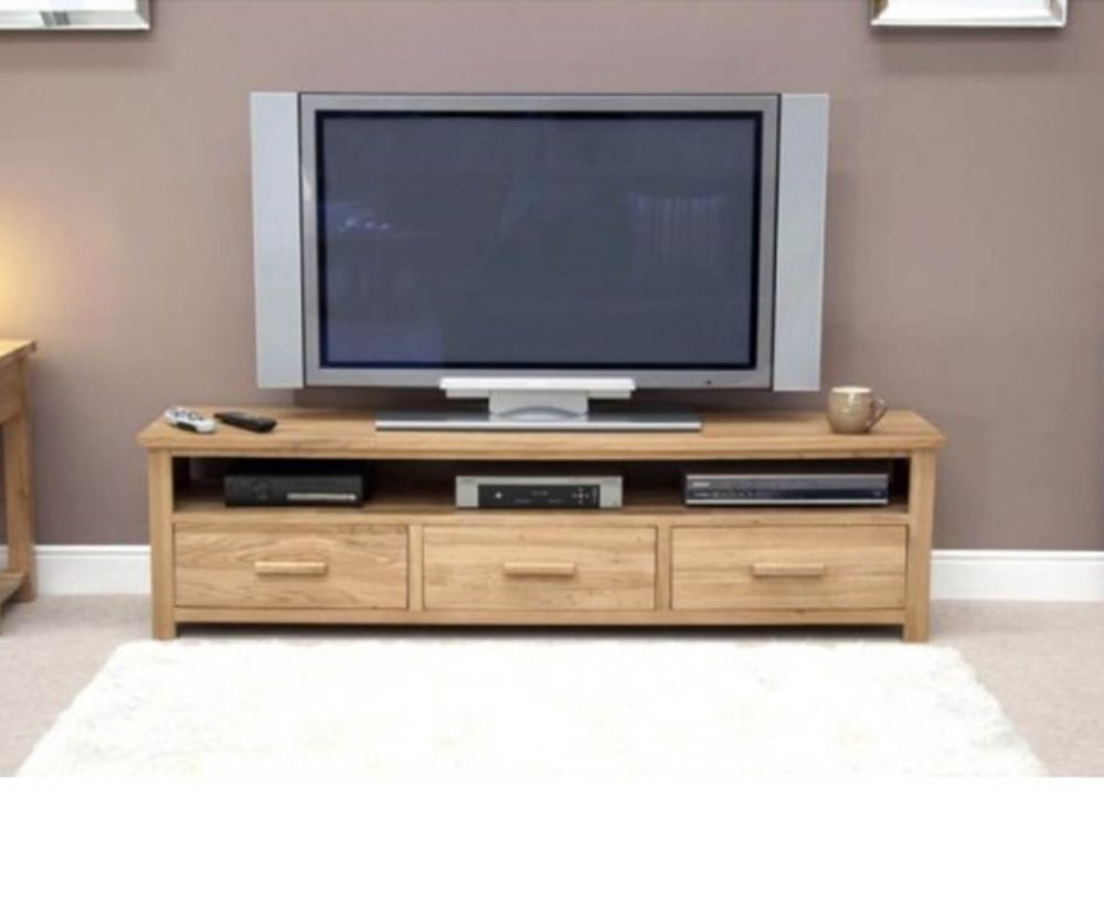 Homestyle GB Opus Oak Wide Plasma TV Unit