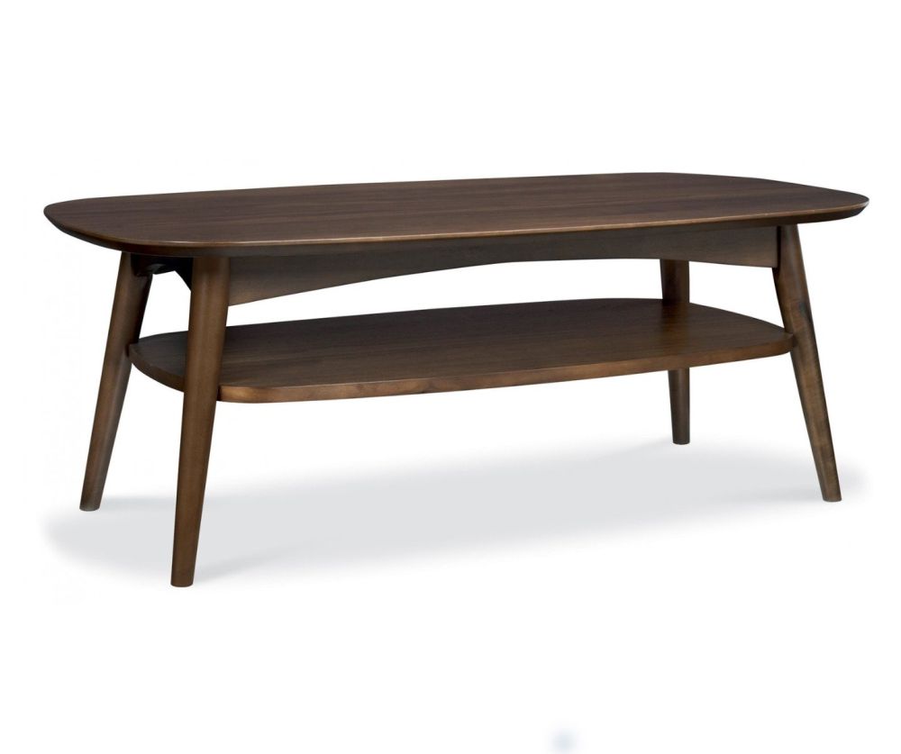 Bentley Designs Oslo Walnut Coffee Table With Shelf