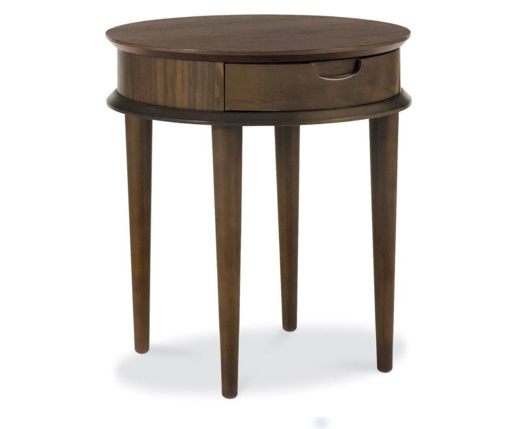 Bentley Designs Oslo Walnut Lamp Table With Drawer