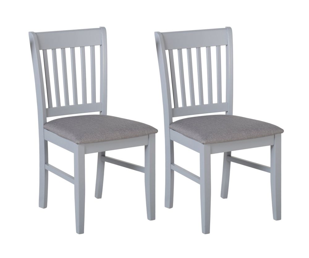 Seconique Oxford Grey Fabric Dining Chair in Pair