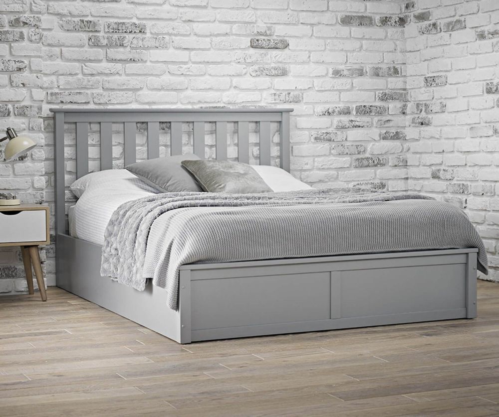 LPD Oxford Grey Wooden Ottoman Bed Frame