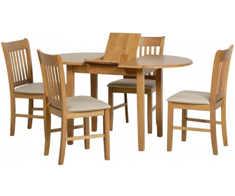 Seconique Oxford Extending Dining Table with 4 Dining Chairs