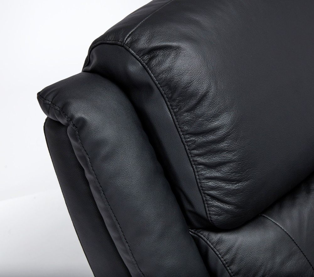 Palermo Black Leather Lift and Rise Recliner Armchair