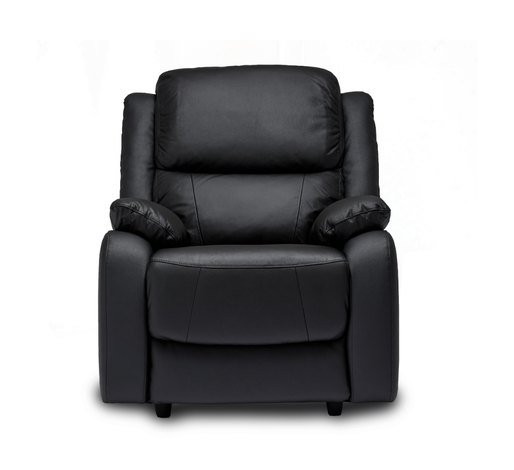 Palermo Black Leather Lift and Rise Recliner Armchair