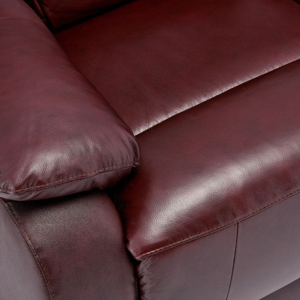 Palermo Wine Leather Recliner Armchair