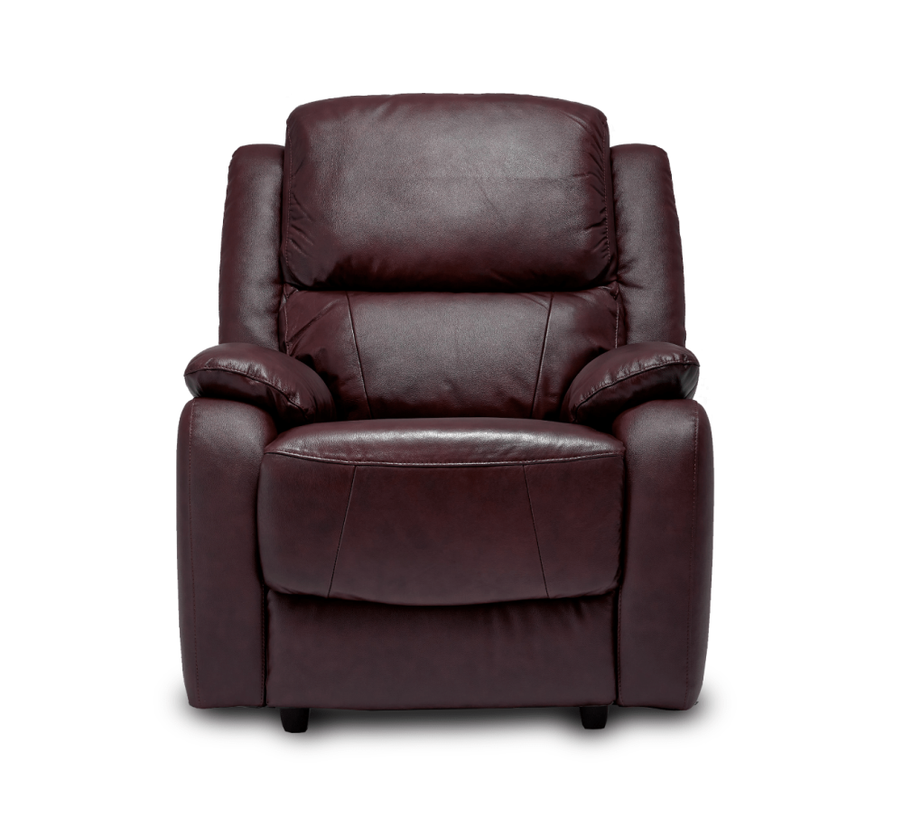 Palermo Wine Leather Lift and Rise Recliner Armchair