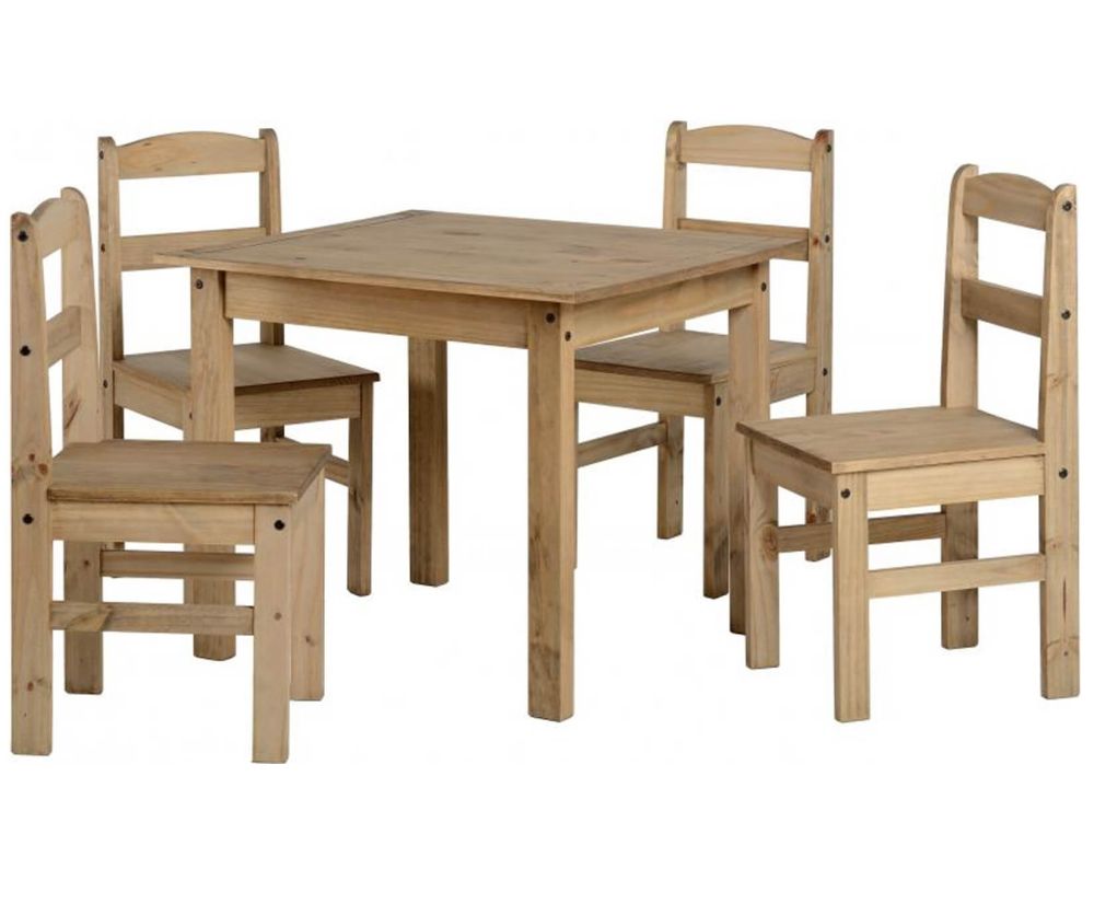 Seconique Panama Dining Set with 4 Dining Chairs