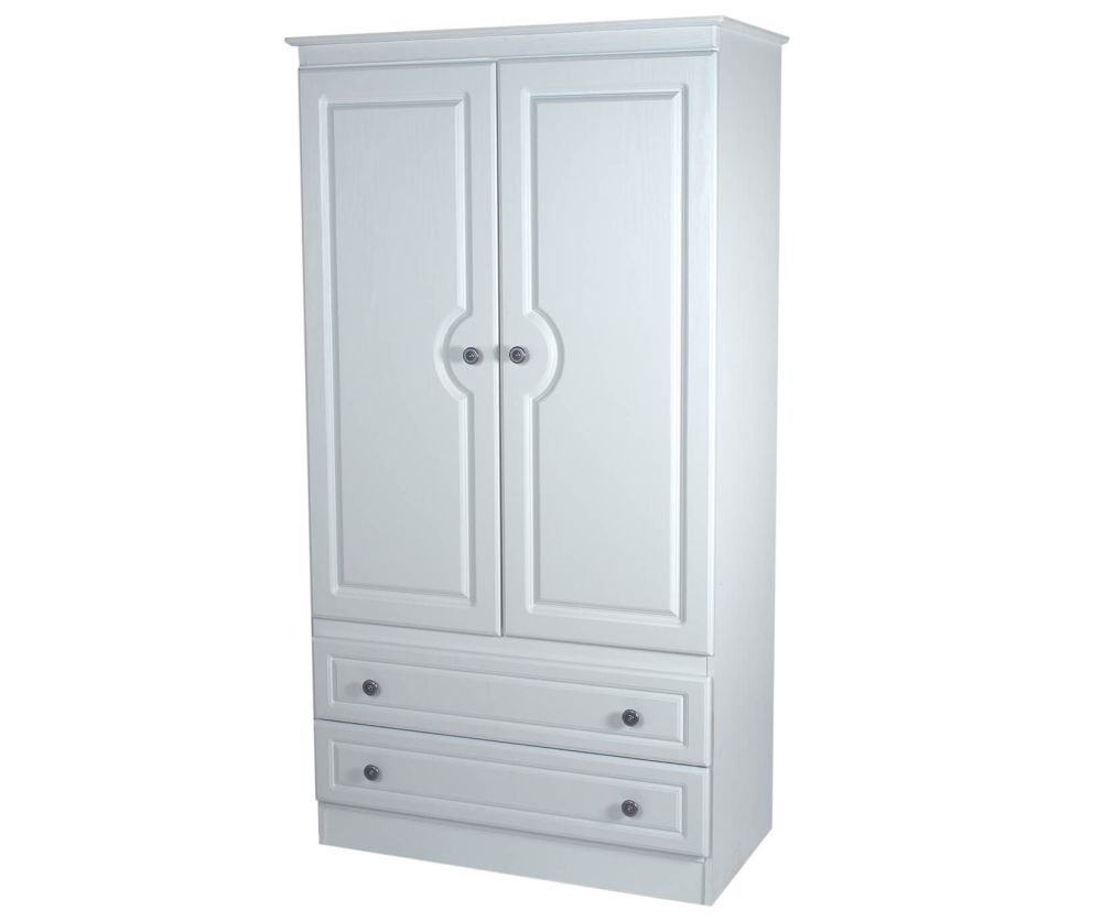 Welcome Furniture Pembroke 3ft Plain Wardrobe with 2 Drawer
