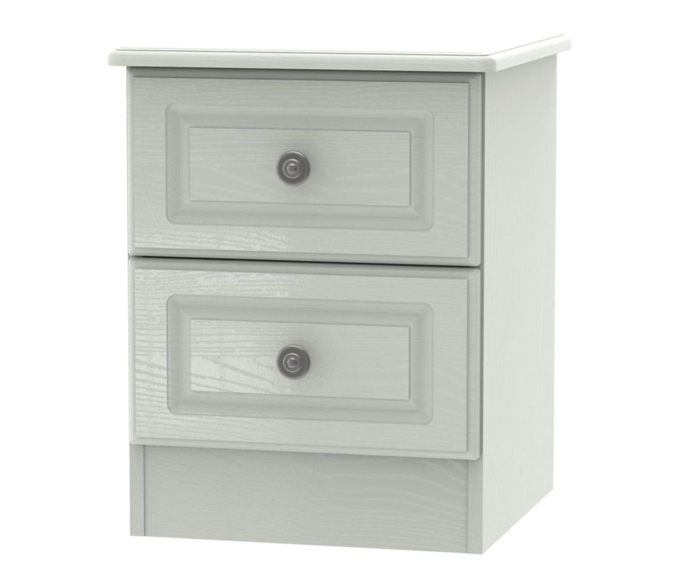 Welcome Furniture Pembroke Kaschmir Ash 2 Drawer Locker Bedside Cabinet