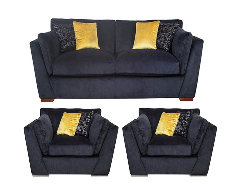 Buoyant Upholstery Phoenix Fabric 2+1+1 Sofa Set