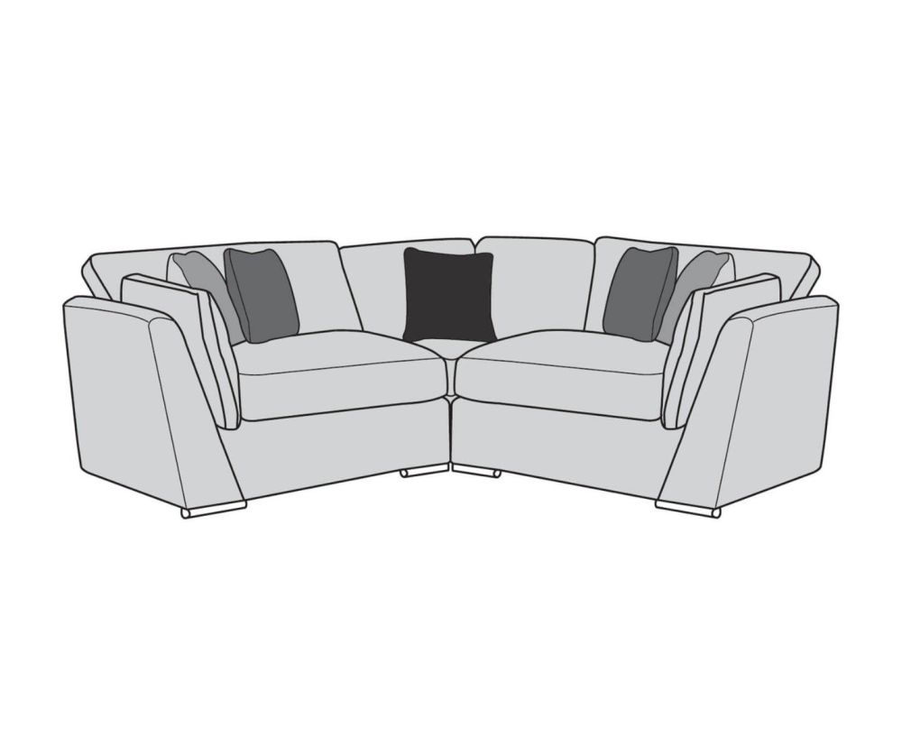Buoyant Upholstery Phoenix Fabric Small Corner Sofa (LH1,COR,RH1)