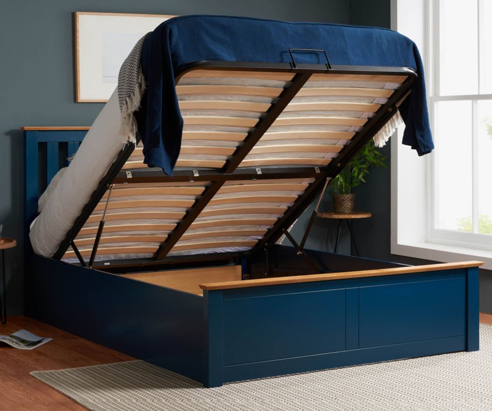 Birlea Furniture Phoenix Navy Blue Ottoman Bed Frame