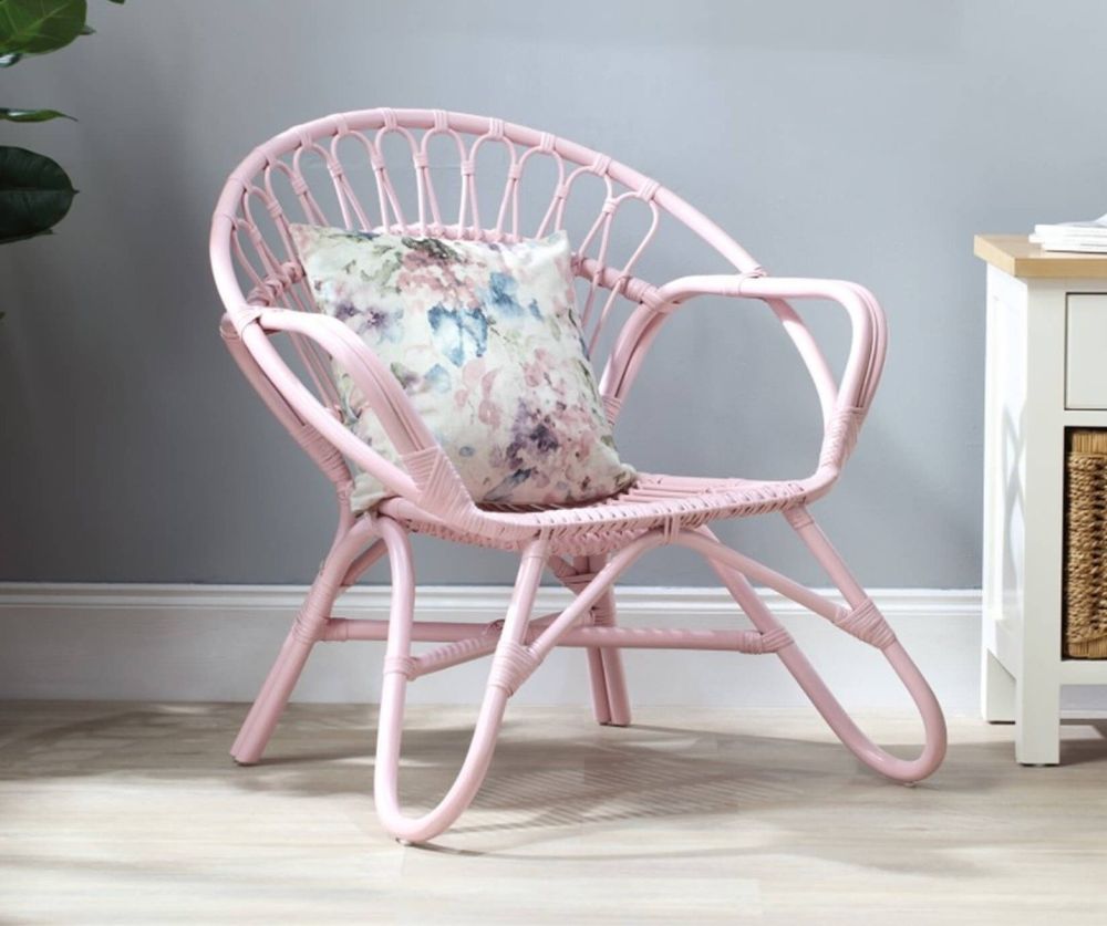 Desser Nordic Pink Rattan Chair