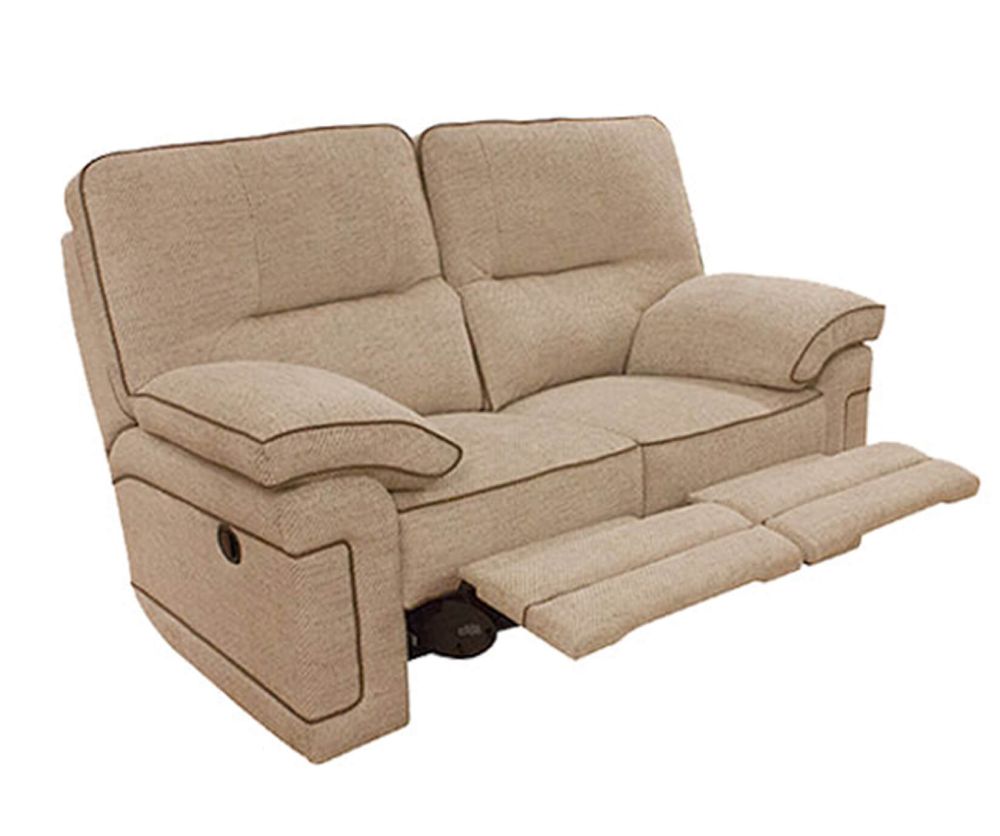 Buoyant Upholstery Plaza Fabric Recliner 2 Seater Sofa