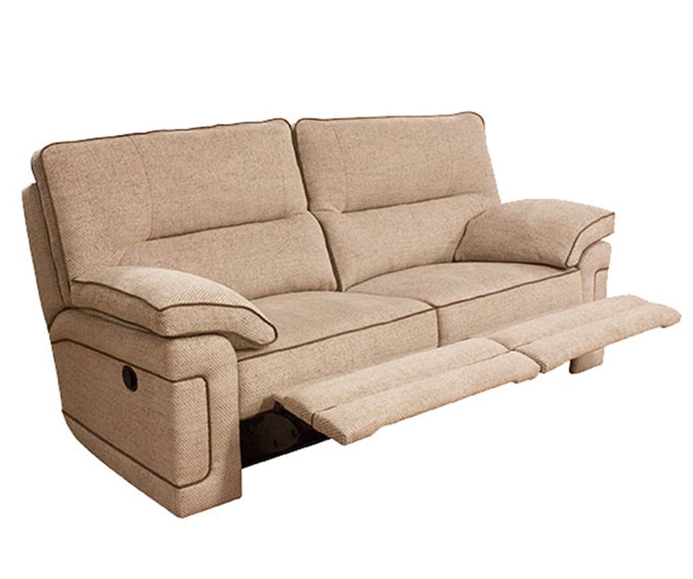 Buoyant Upholstery Plaza Fabric Recliner 3 Seater Sofa