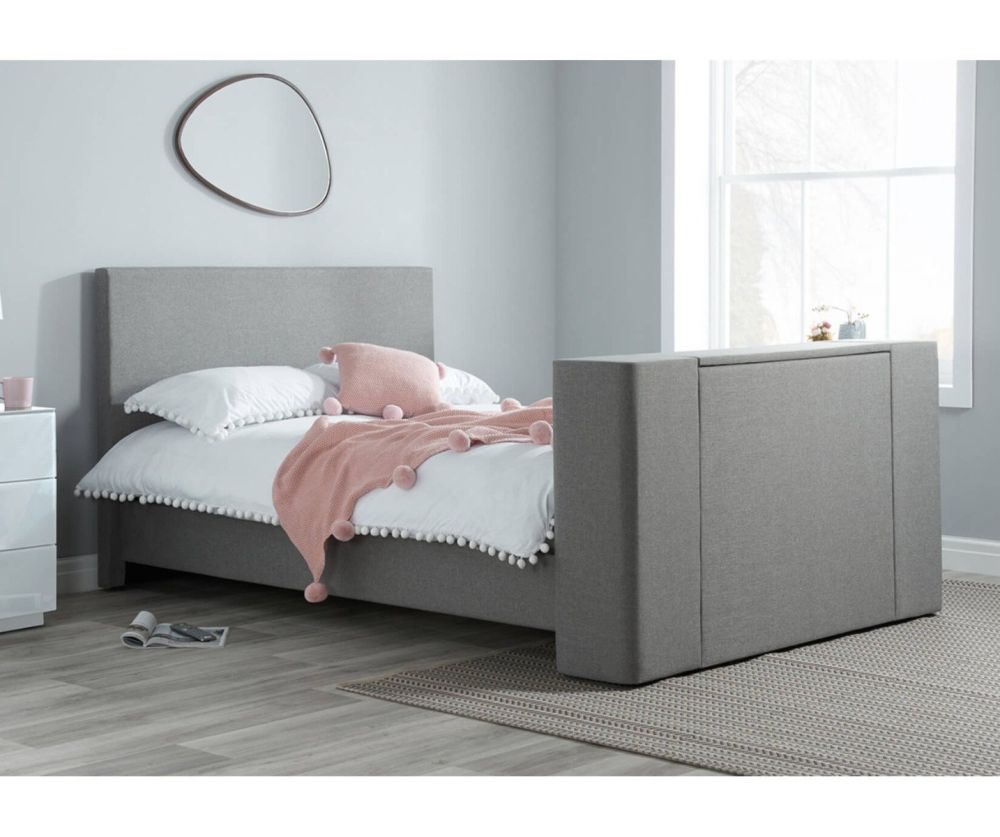 Birlea Furniture Plaza Grey Fabric TV Bed