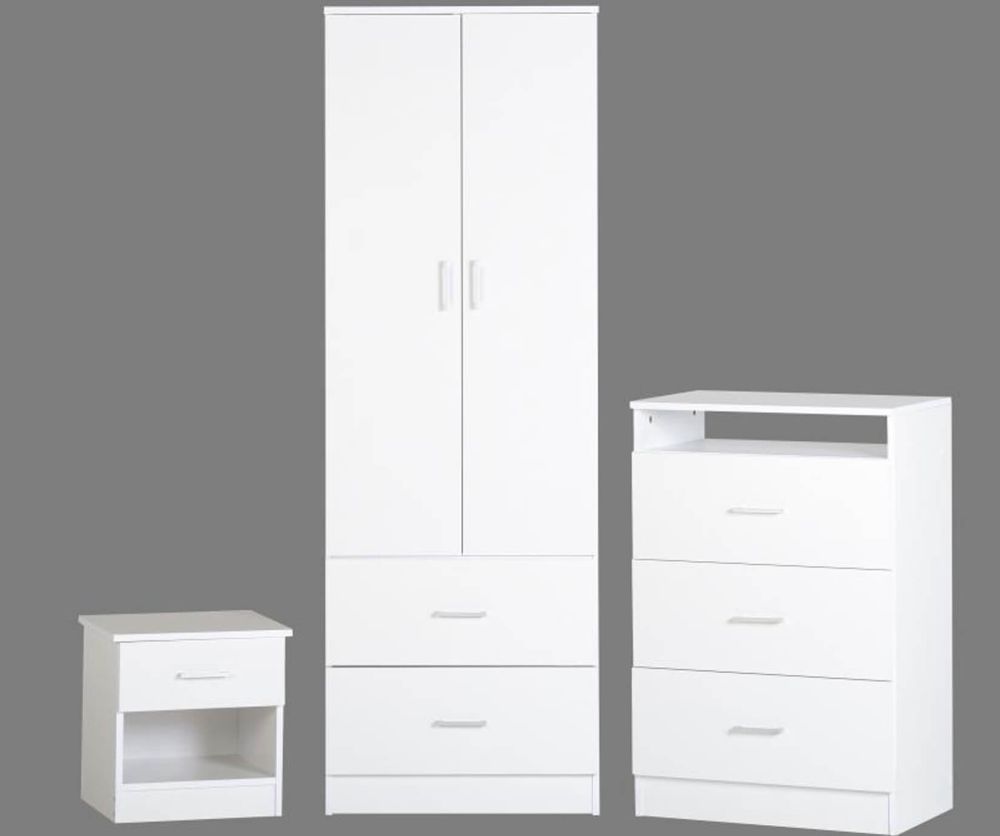 Seconique Polar White Bedroom Set